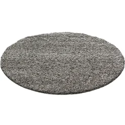 Basic Rond Shaggy vloerkleed Taupe Hoogpolig - 200 CM ROND
