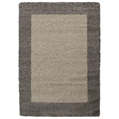 Basic Shaggy Kader vloerkleed Taupe Hoogpolig - 300x400 CM
