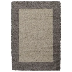 Basic Shaggy Kader vloerkleed Taupe Hoogpolig - 300x400 CM