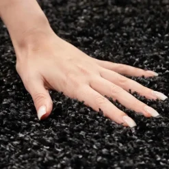 Basic Shaggy vloerkleed Antraciet Hoogpolig - 200x290 CM