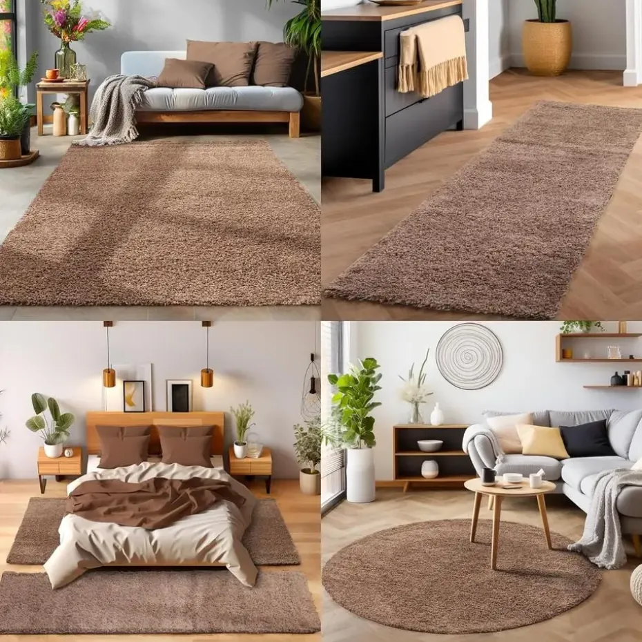 Basic Shaggy vloerkleed Caramel Hoogpolig - 120x170 CM