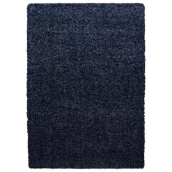 Basic Shaggy vloerkleed Donker Blauw Hoogpolig - 160x230 CM