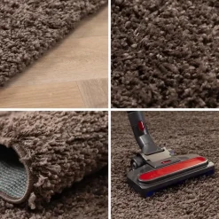 Basic Shaggy vloerkleed Taupe Hoogpolig - 120x170 CM