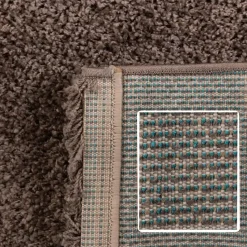 Basic Shaggy vloerkleed Taupe Hoogpolig - 120x170 CM