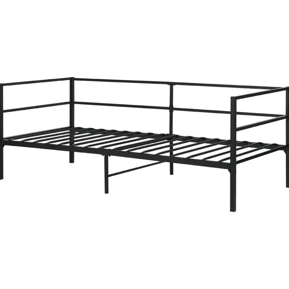 BATTUT - Eenpersoonsbed - Zwart - 90 x 200 cm - Metaal