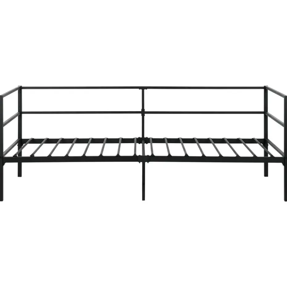 BATTUT - Eenpersoonsbed - Zwart - 90 x 200 cm - Metaal