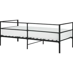 BATTUT - Eenpersoonsbed - Zwart - 90 x 200 cm - Metaal