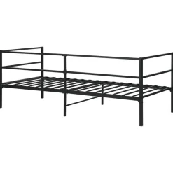 BATTUT - Eenpersoonsbed - Zwart - 90 x 200 cm - Metaal