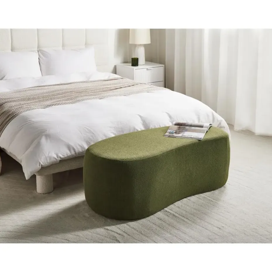 BAYARD - Poef - Groen - Bouclé