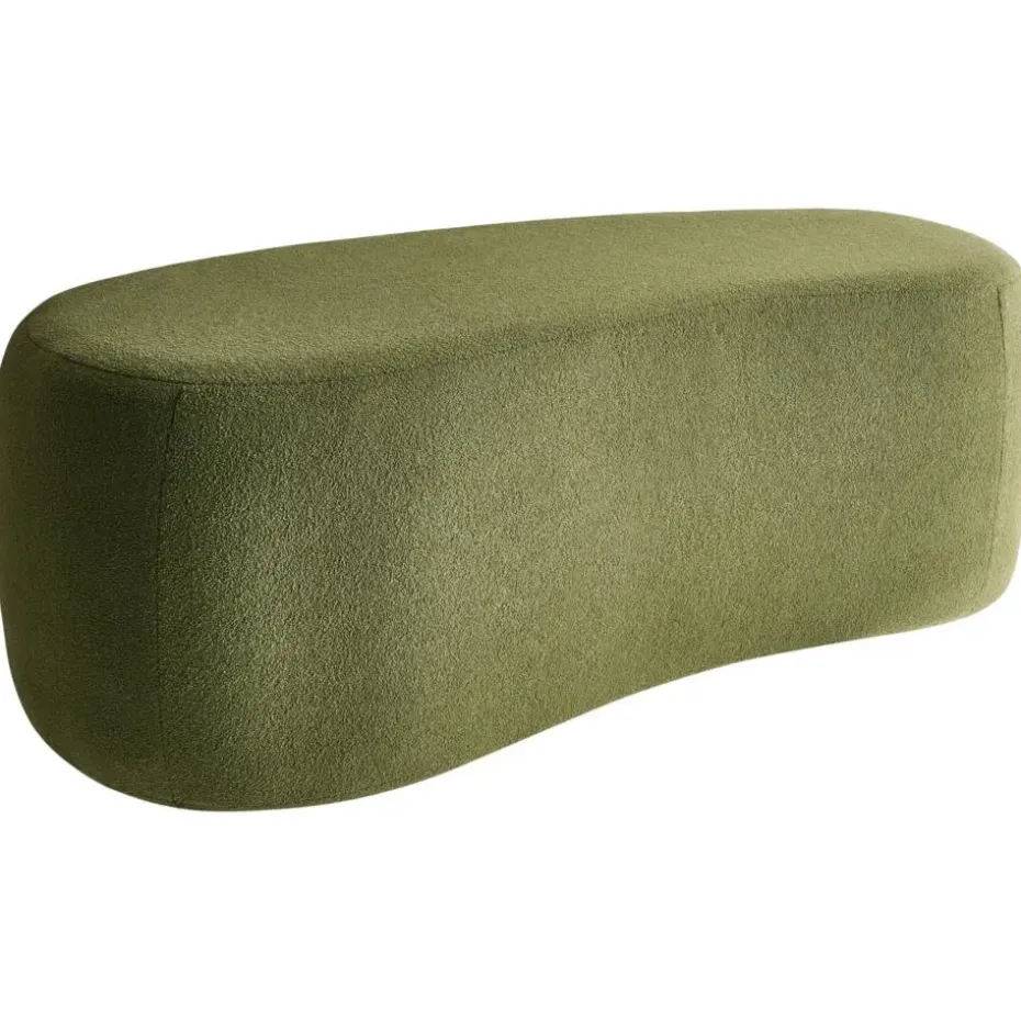 BAYARD - Poef - Groen - Bouclé