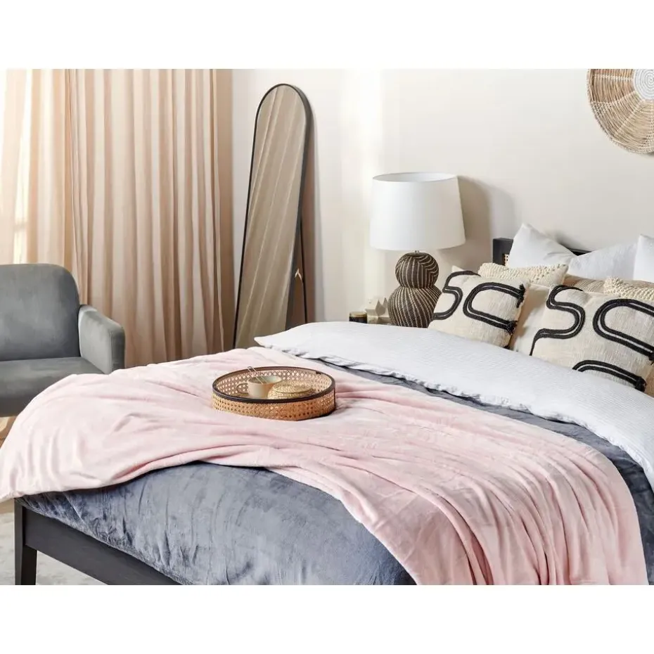 BAYBURT - Deken - Roze - 200 x 220 cm - Polyester