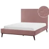 BAYONNE - Tweepersoonsbed - Roze - 140 x 200 cm - Fluweel
