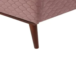 BAYONNE - Tweepersoonsbed - Roze - 140 x 200 cm - Fluweel