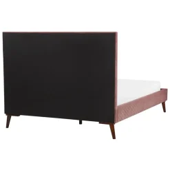 BAYONNE - Tweepersoonsbed - Roze - 140 x 200 cm - Fluweel