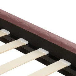 BAYONNE - Tweepersoonsbed - Roze - 140 x 200 cm - Fluweel