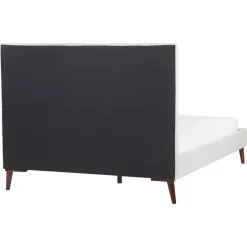 BAYONNE - Tweepersoonsbed - Wit - 140 x 200 cm - Fluweel
