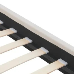 BAYONNE - Tweepersoonsbed - Wit - 140 x 200 cm - Fluweel