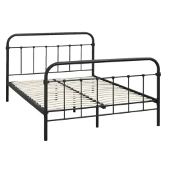 Bed Anne - mat antraciet - 140x200 cm