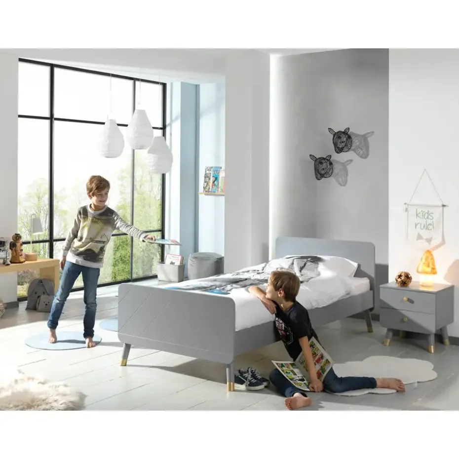 Bed Billy 90x200 - grijs