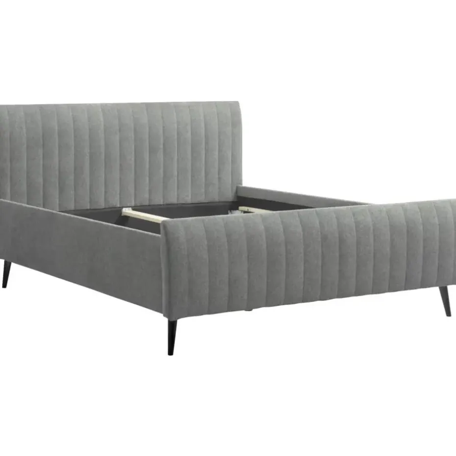 Bed Lieke - grijs/groen - 160x200 cm