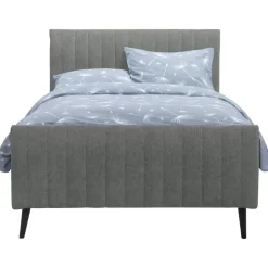 Bed Lieke - grijs/groen - 120x200 cm