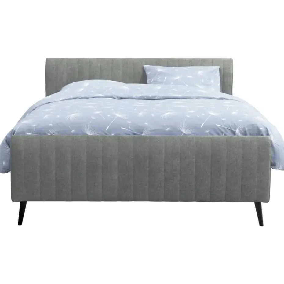 Bed Lieke - grijs/groen - 140x200 cm