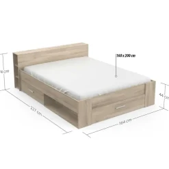 Bed Polly 160 x 200 cm-Kronberg eik