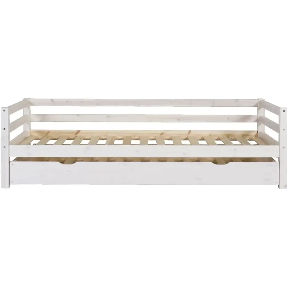 Bed Ties met bedlade - whitewash - 90x200 cm