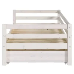 Bed Ties met bedlade - whitewash - 90x200 cm