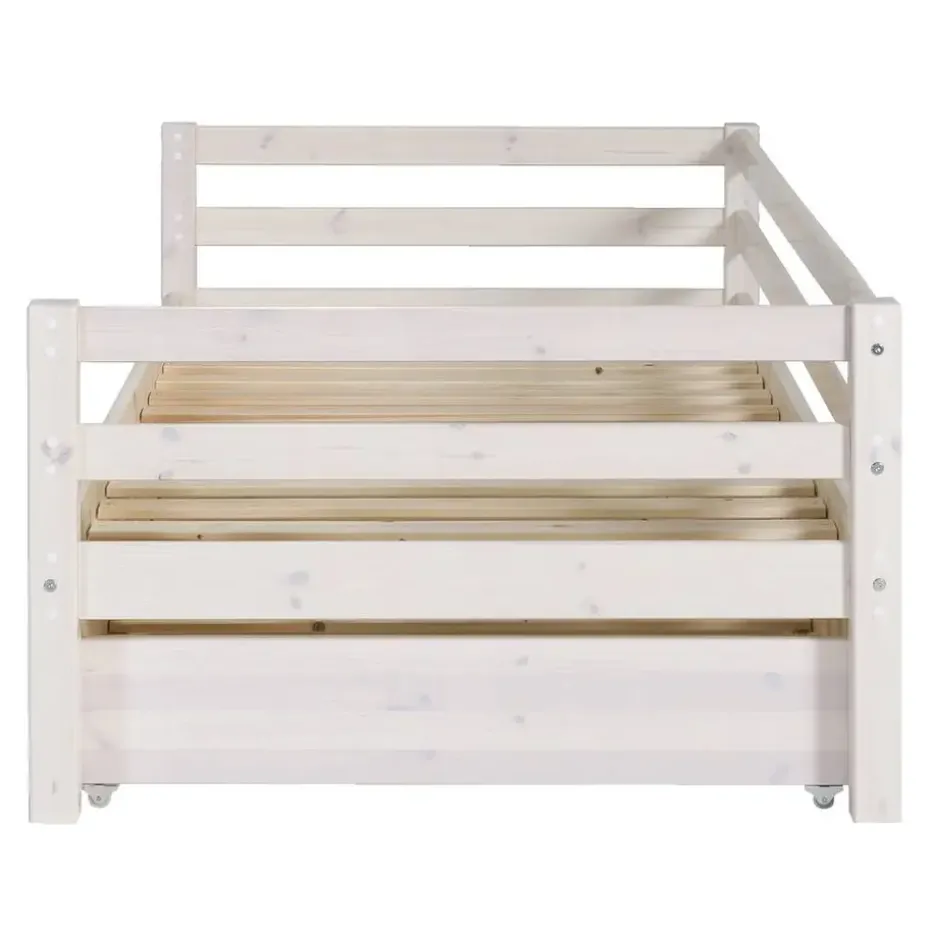 Bed Ties met bedlade - whitewash - 90x200 cm