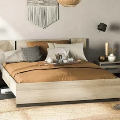 Bed Waylon 160 x 200 cm-Kronberg eik/Waterford eik