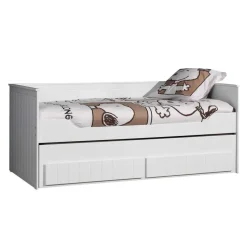 Bedbank Robin 90x200cm met onderschuifbed - wit
