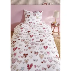 Beddinghouse Kids Sweethearts dekbedovertrek - 100x135 - Multi