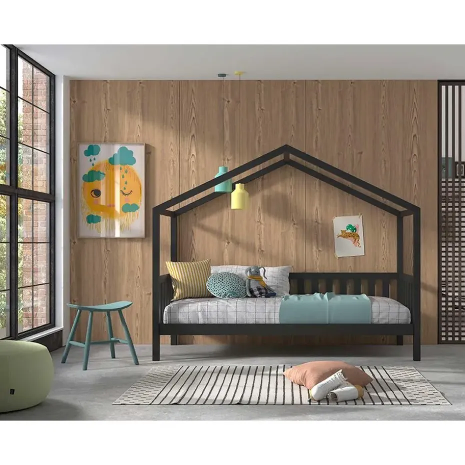 Bedhuisje Dallas 90x200 - antraciet