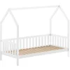 Bedhuisje Home - 90x200 cm - met hekje - wit dennenhout