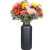 Bela Arte Bloemenvaas Milan - mat zwart - D15 x H35 cm - melkbus vaas