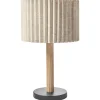 BELESSA - Tafellamp - Lichtbeige - Rubberhout