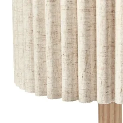 BELESSA - Tafellamp - Lichtbeige - Rubberhout