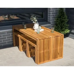 BELLANO - Tuinset 6-zits - Lichthout - Acaciahout