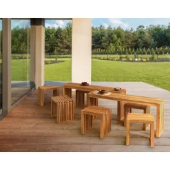 BELLANO - Tuinset 6-zits - Lichthout - Acaciahout