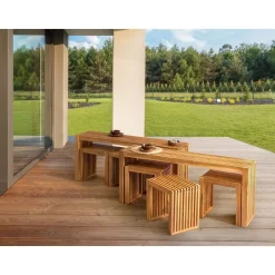 BELLANO - Tuinset 6-zits - Lichthout - Acaciahout