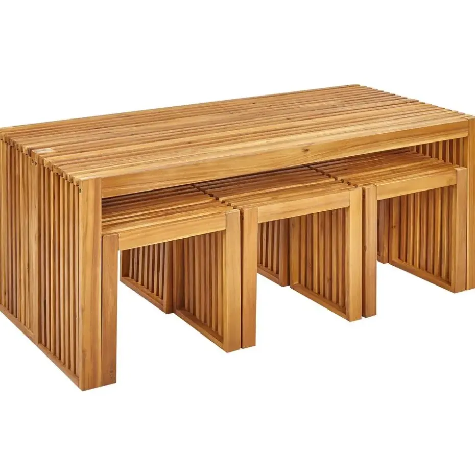 BELLANO - Tuinset 6-zits - Lichthout - Acaciahout