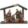 Bellatio decorations Kerststal - met figuren - 20 x 5 x 15 cm