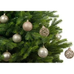 Bellatio decorations Kerstballen - 37x st - champagne - 6 cm