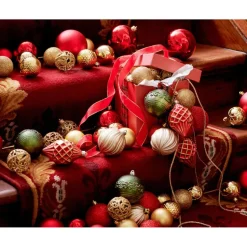 Bellatio Decorations Kerstballen - 37x - kunststof - goud - 6cm