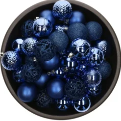 Bellatio Decorations kerstballen - 37x - fuchsia - 6 cm