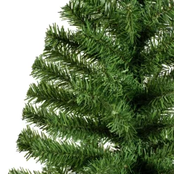 Bellatio Decorations Kunst kerstboom - groen - H90 cm - jute zak