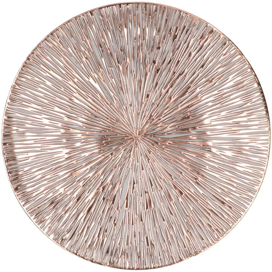 Bellatio design Placemats - 4 stuks - rond - bronskleurig - 38 cm