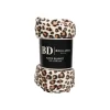 Bellatio design Plaid fleece deken - luipaard print - 120 x 160cm