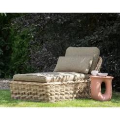 BELSITO - Ligstoel - Taupe - Rotan